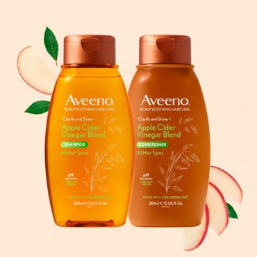 Aveeno Clarify & Shine Apple Cider Vinegar Shampoo 